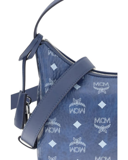 MCM Blue Fabric Shoulder Bag