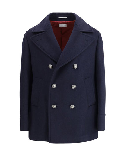 Brunello Cucinelli Blue Wool Coat