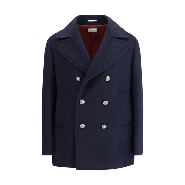 Brunello Cucinelli Blue Wool Coat