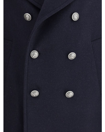 Brunello Cucinelli Blue Wool Coat