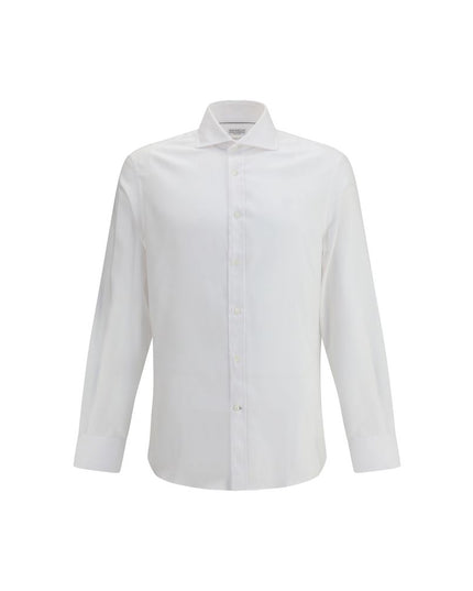 Brunello Cucinelli White Cotton Dress Shirt