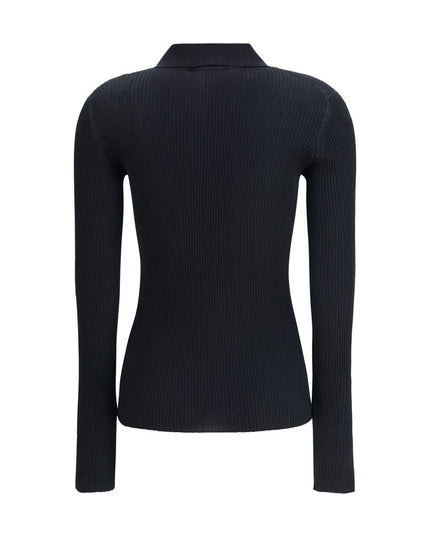 Dolce & Gabbana Black Cashmere Polo Shirt