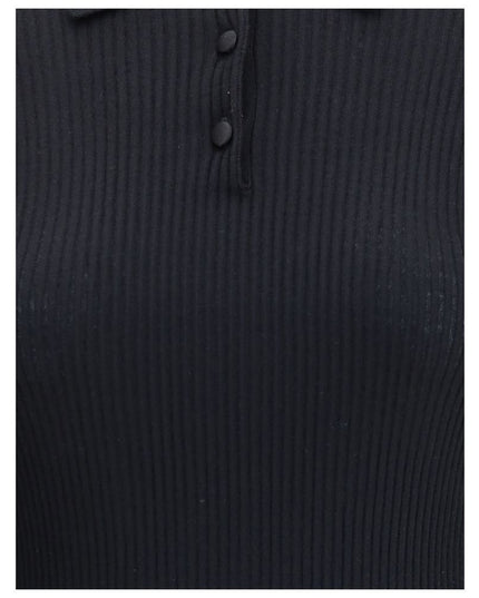 Dolce & Gabbana Black Cashmere Polo Shirt