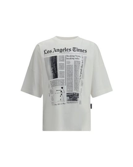 Palm Angels White Cotton T-Shirt