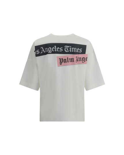 Palm Angels White Cotton T-Shirt
