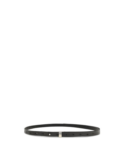Undercover Black Leather Thin Belt