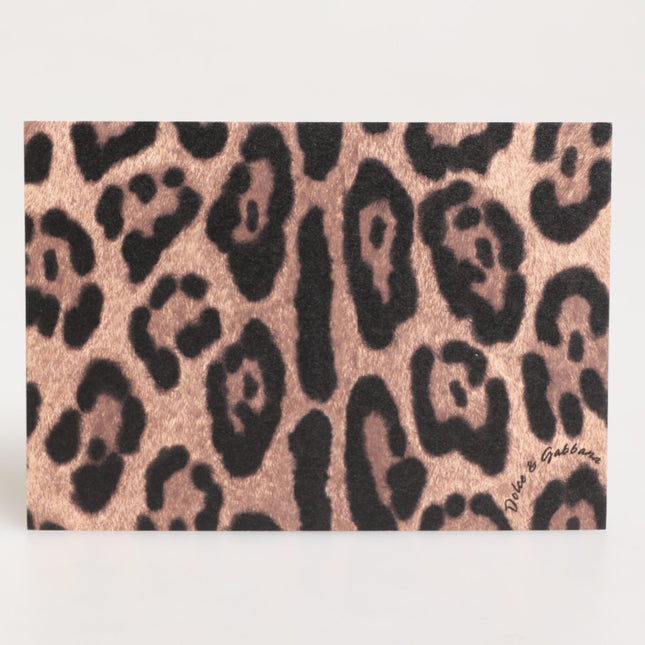 Dolce & Gabbana Multicolor Leopard Print Envelope Paper Post Card Holder
