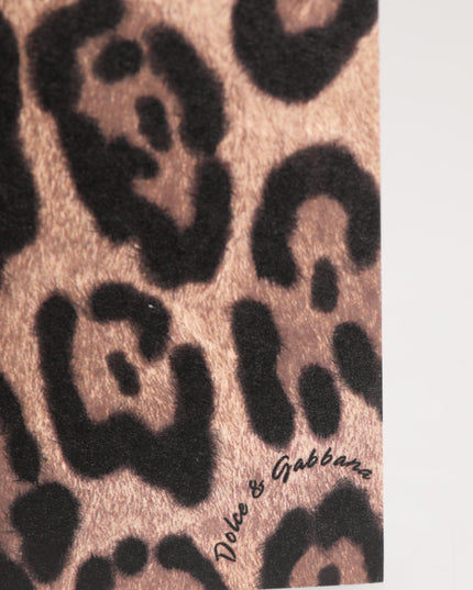 Dolce & Gabbana Multicolor Leopard Print Envelope Paper Post Card Holder