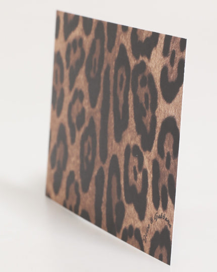 Dolce & Gabbana Multicolor Leopard Print Envelope Paper Post Card Holder