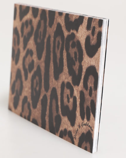 Dolce & Gabbana Multicolor Leopard Print Envelope Paper Post Card Holder