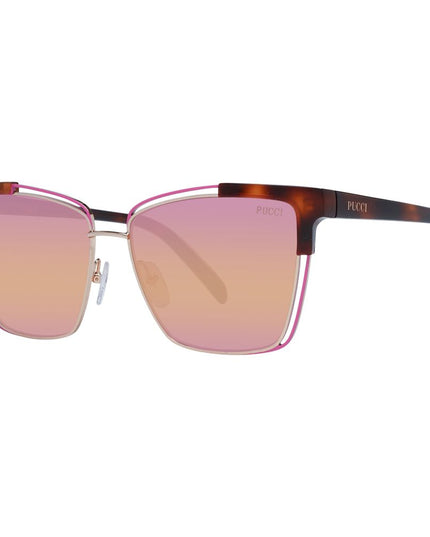 Emilio Pucci Brown Acetate & Metal Sunglasses