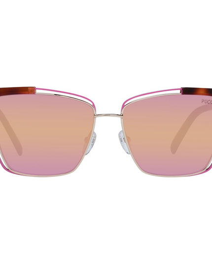 Emilio Pucci Brown Acetate & Metal Sunglasses