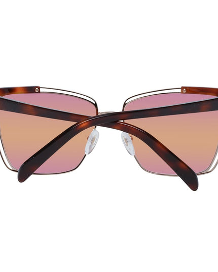 Emilio Pucci Brown Acetate & Metal Sunglasses