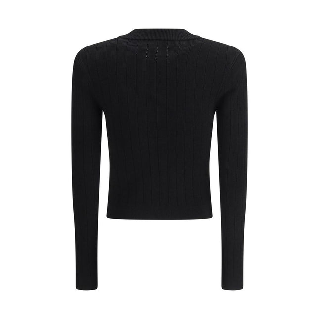 Balmain Black Viscose Cardigan