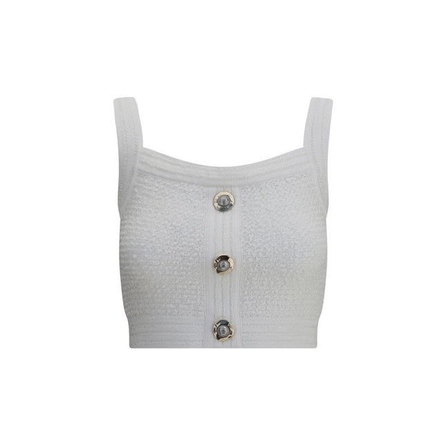 Balmain White Polyamide Top