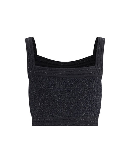 Balmain Black Polyamide Top