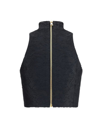 Balmain Black Viscose Top