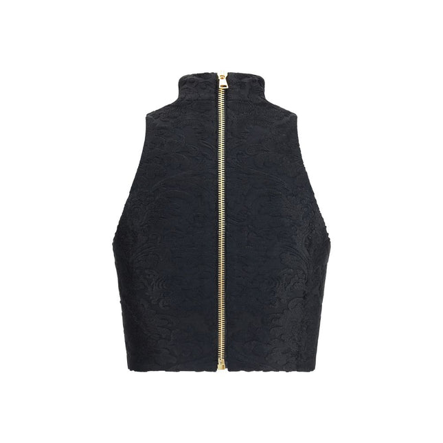 Balmain Black Viscose Top