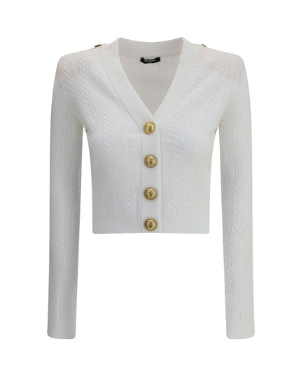 Balmain Ribbed and braided Cardigan
