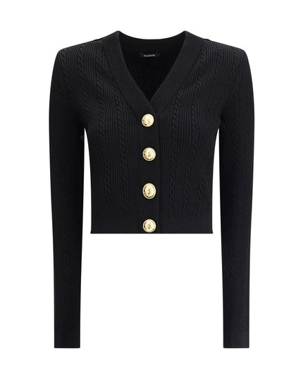 Balmain Ribbed and braided Cardigan