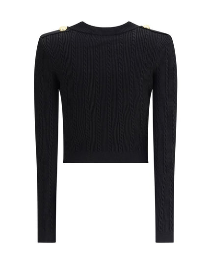 Balmain Ribbed and braided Cardigan