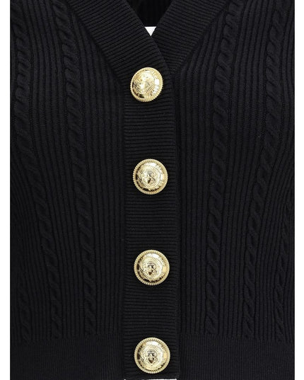 Balmain Ribbed and braided Cardigan