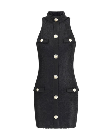 Balmain Black Viscose Cocktail Dress