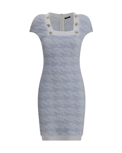 Balmain Light Blue Polyamide Casual Dress