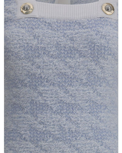 Balmain Light Blue Polyamide Casual Dress