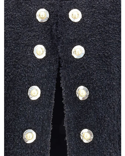 Balmain Black Polyamide Coat