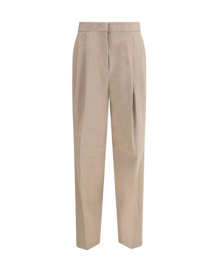Fabiana Filippi Beige Fleece Wool Dress Pants