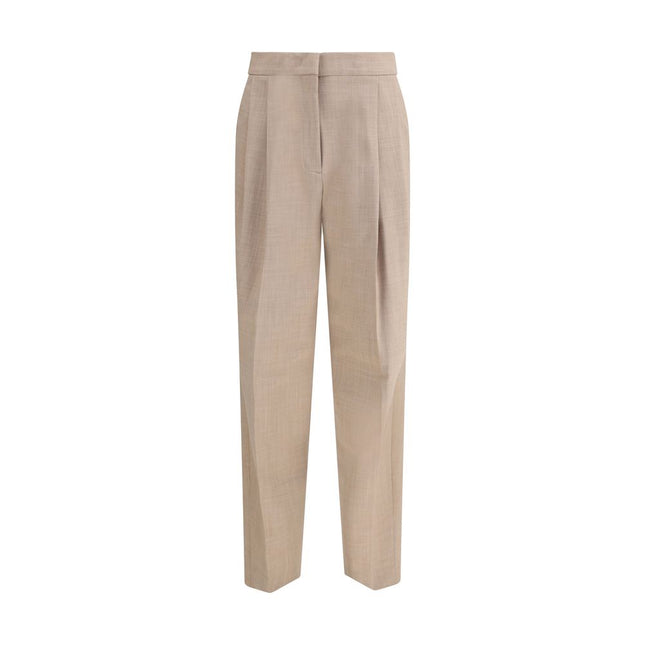 Fabiana Filippi Beige Fleece Wool Dress Pants