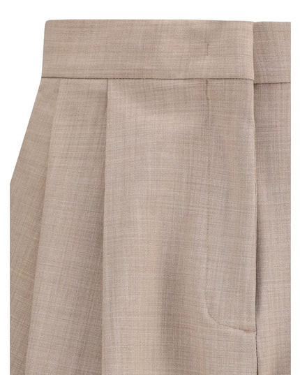 Fabiana Filippi Beige Fleece Wool Dress Pants
