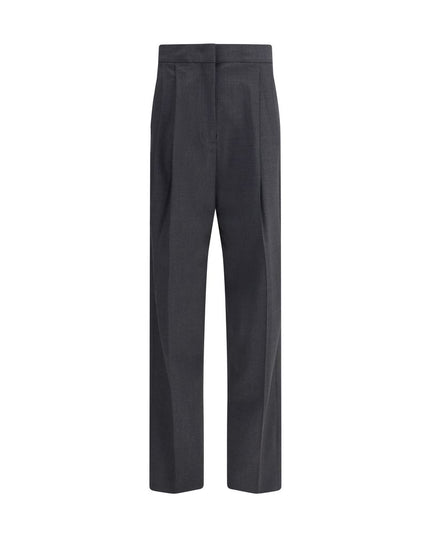 Fabiana Filippi Gray Fleece Wool Casual Pants