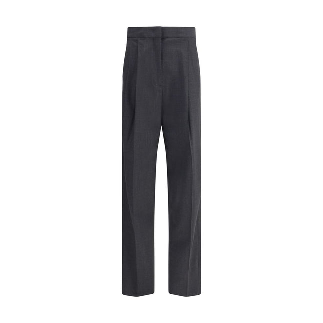 Fabiana Filippi Gray Fleece Wool Casual Pants