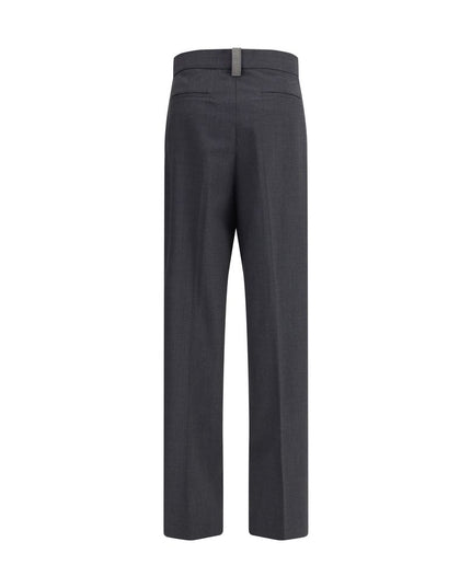 Fabiana Filippi Gray Fleece Wool Casual Pants
