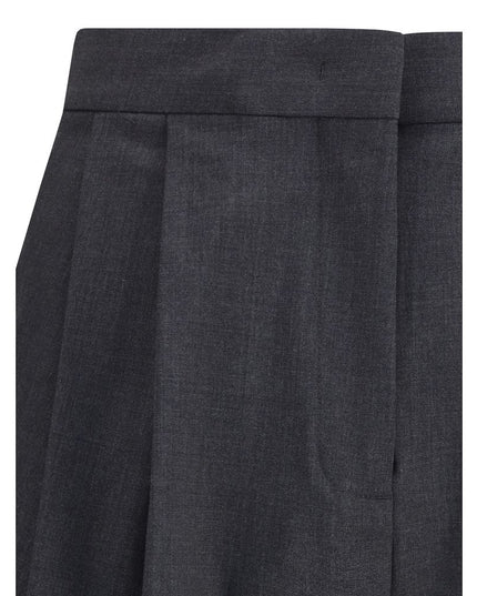 Fabiana Filippi Gray Fleece Wool Casual Pants