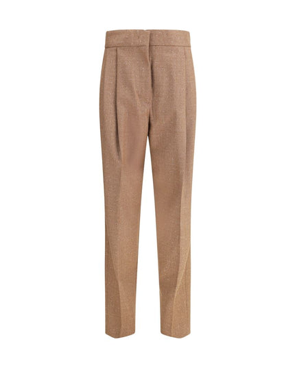 Fabiana Filippi Beige Fleece Wool Dress Pants