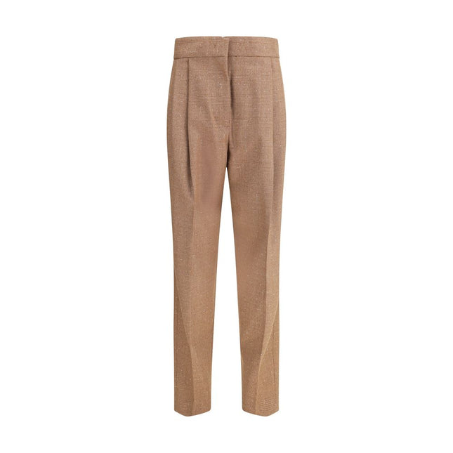 Fabiana Filippi Beige Fleece Wool Dress Pants