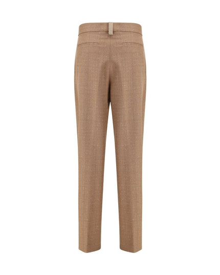 Fabiana Filippi Beige Fleece Wool Dress Pants