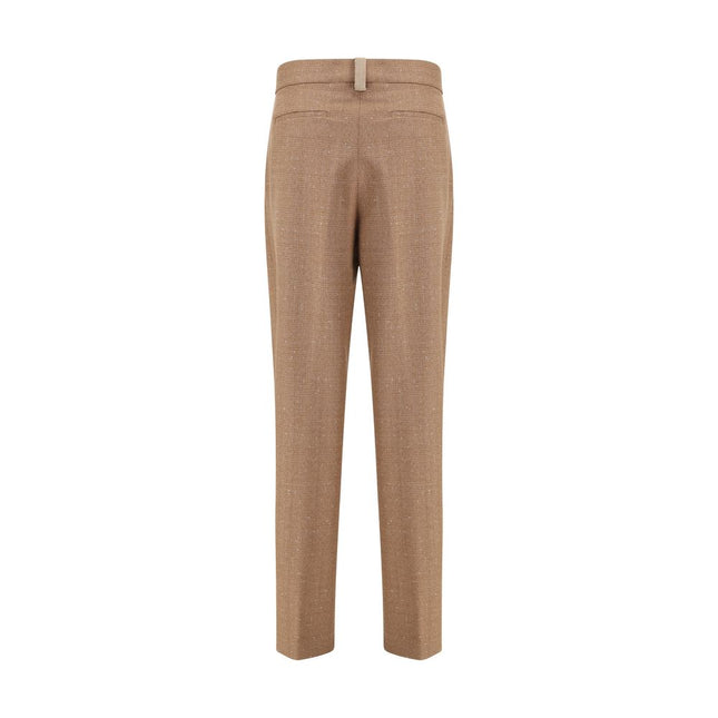 Fabiana Filippi Beige Fleece Wool Dress Pants