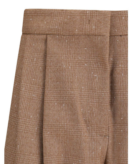 Fabiana Filippi Beige Fleece Wool Dress Pants