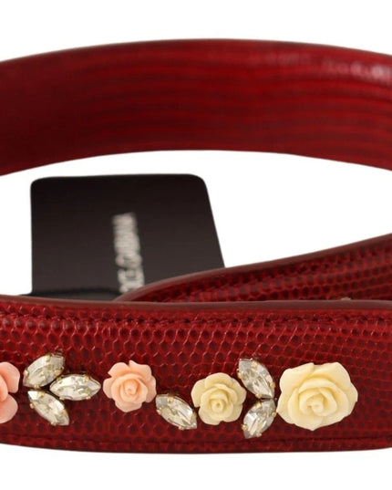 Dolce & Gabbana Floral Crystals Exotic Shoulder Strap Bag Accessory