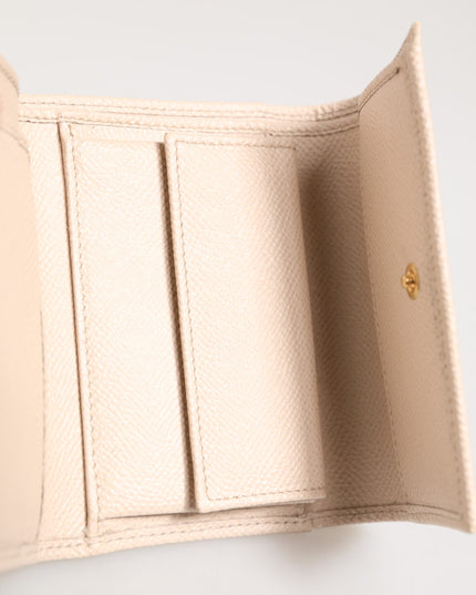 Dolce & Gabbana Light Pink Calf Leather DG Logo French Flap Wallet