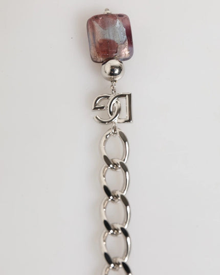Dolce & Gabbana Multicolor Murano Glass Beads Brass Zamak Necklace