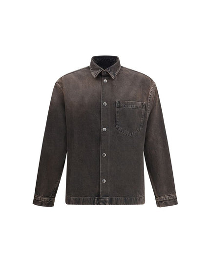 7FOR Black Cotton Denim Jacket