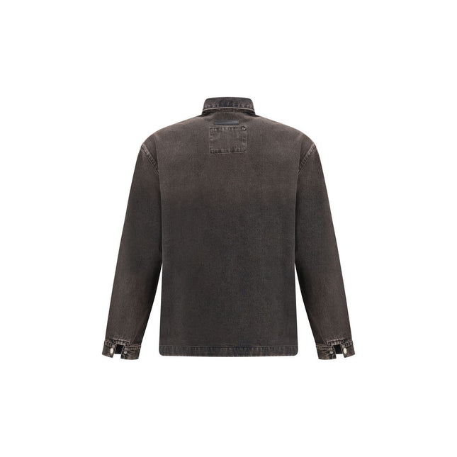 7FOR Black Cotton Denim Jacket