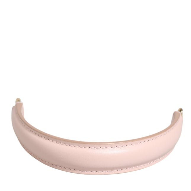 Dolce & Gabbana Strap Pink Leather Gold Tone Big Bag Handle Shoulder Strap