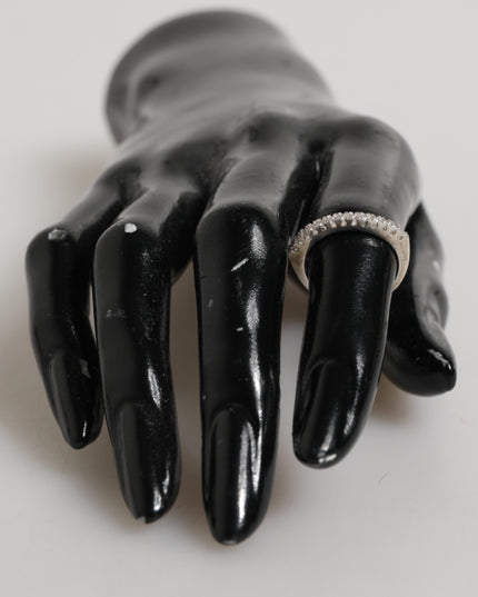 Nialaya Sterling Silver 925 Band Pave CZ Crystal Eternity Ring