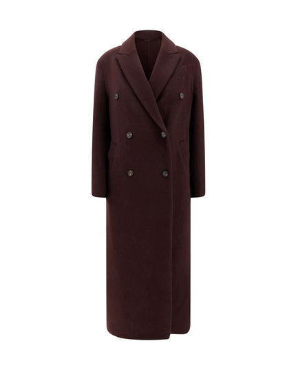 Brunello Cucinelli Bordeaux Cashmere Coat